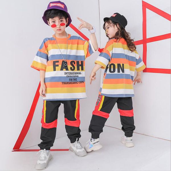 kids loose t shirt sport wear jogger pants hip hop clothing outfits girls dance stage costume ballroom dancing street wear, Black;red
kids loose t shirt sport wear jogger pants hip hop clothing outfits girls dance stage costume ballroom dancing street wear, Black;red
