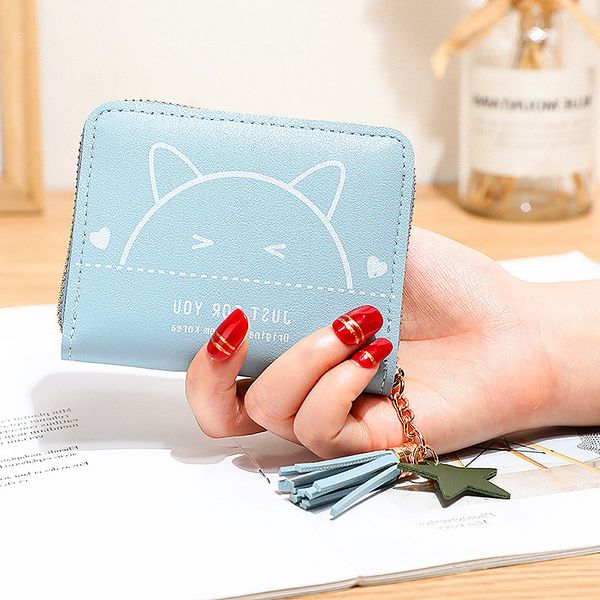 wallet women's short 2019 new zipper zero wallet girl student lovely cat print simple small fresh, Red;black
wallet women's short 2019 new zipper zero wallet girl student lovely cat print simple small fresh, Red;black