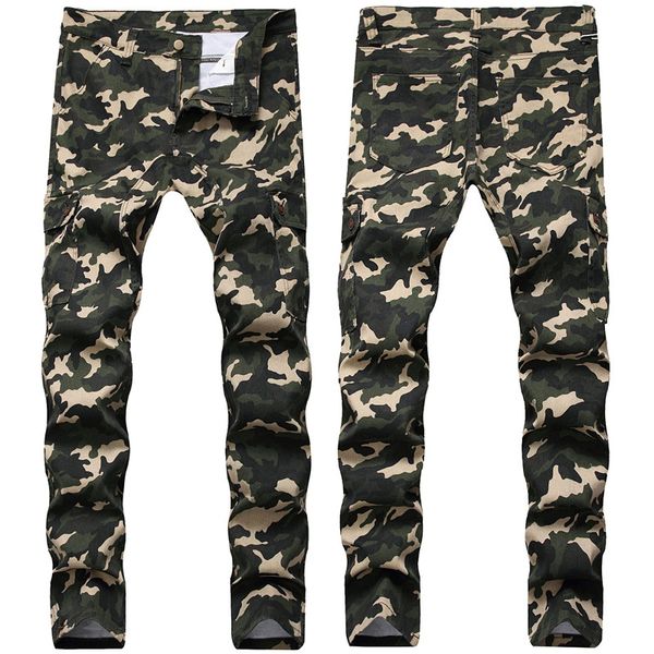 2020 multi pocket camo pants stretch slim camo men's jeans tide army green fashion trousers men, Blue
2020 multi pocket camo pants stretch slim camo men's jeans tide army green fashion trousers men, Blue