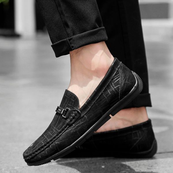 mring men casual shoes genuine leather stripe flat moccasins leisure man loafers slip-on drive walk male peas footwear 2019, Black
mring men casual shoes genuine leather stripe flat moccasins leisure man loafers slip-on drive walk male peas footwear 2019, Black