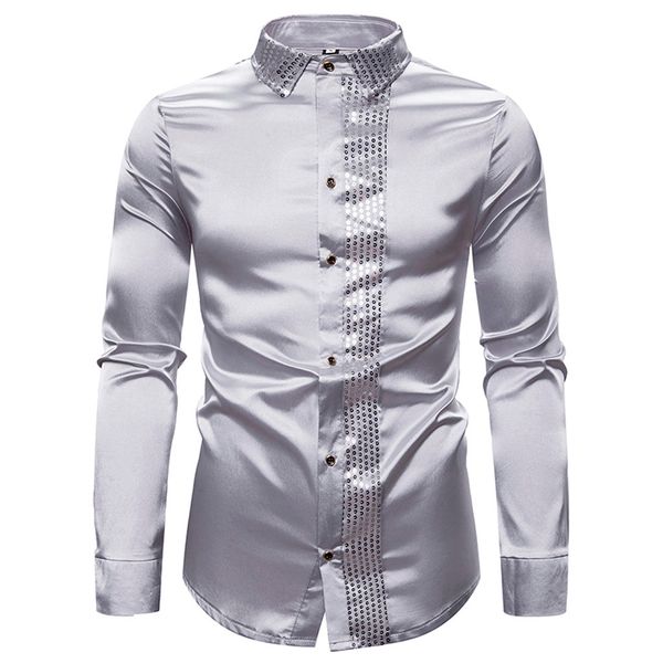 feitong men's autumn and winter nightclub show hosting lapel collar long sleeve shirt, White;black
feitong men's autumn and winter nightclub show hosting lapel collar long sleeve shirt, White;black