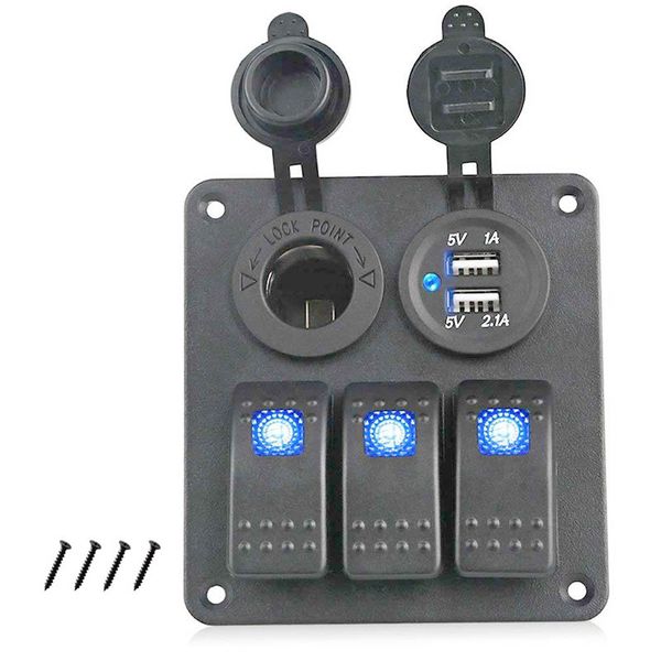 waterproof boat car switch panel power socket 3.1a dual usb port led rocker switch panel 12~24v for rv car accessories
waterproof boat car switch panel power socket 3.1a dual usb port led rocker switch panel 12~24v for rv car accessories