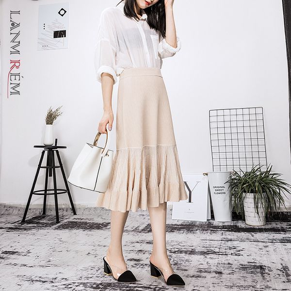 lanmrem 2020 new spring and autumn high waist a-line knitting pleated slim hips covered knees halfbody skirt wk60412, Black
lanmrem 2020 new spring and autumn high waist a-line knitting pleated slim hips covered knees halfbody skirt wk60412, Black