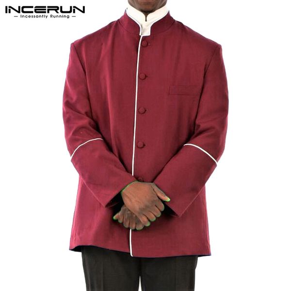 streetwear men patchwork long sleeve stand collar shirt comfort muslim kaftan button mens casual baggy fashion blouse incerun, White;black
streetwear men patchwork long sleeve stand collar shirt comfort muslim kaftan button mens casual baggy fashion blouse incerun, White;black