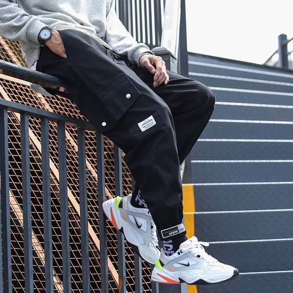 new men's functional wind multi-pocket overalls casual pants british hip-hop pants tide brand tooling drawstring cotton, Black
new men's functional wind multi-pocket overalls casual pants british hip-hop pants tide brand tooling drawstring cotton, Black