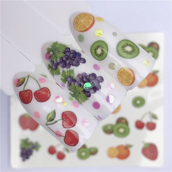 1 sheet fruit design nail art sticker water transfer decals summer watermelon tattoos slider color tips decoration, Black
1 sheet fruit design nail art sticker water transfer decals summer watermelon tattoos slider color tips decoration, Black
