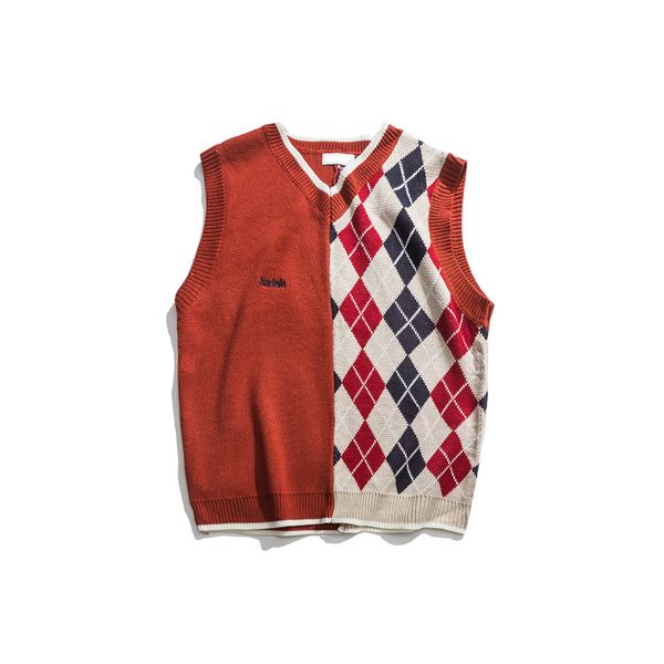 japanese harajuku knitted patchwork argyle vest for men and women casual knit v neck pullover sweater vest plus size, Black;white
japanese harajuku knitted patchwork argyle vest for men and women casual knit v neck pullover sweater vest plus size, Black;white