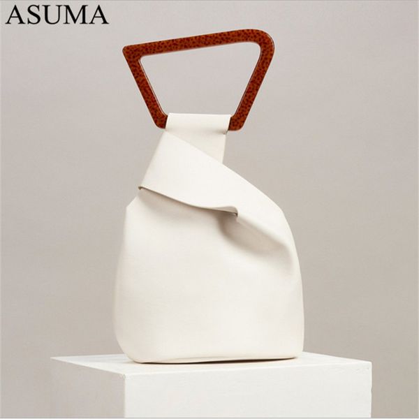 personalized acrylic handle women's handbags leather solid women hand bags summer new irregular bucket bags purses
personalized acrylic handle women's handbags leather solid women hand bags summer new irregular bucket bags purses