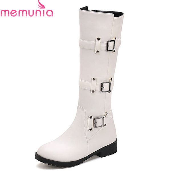 memunia 2018 new popular knee high boots women zipper +buckle punk platform boots warm autumn winter low heels female, Black
memunia 2018 new popular knee high boots women zipper +buckle punk platform boots warm autumn winter low heels female, Black