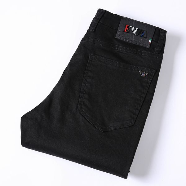 mens designer jeans stretch slim small straight pants pure black and white tide, Blue
mens designer jeans stretch slim small straight pants pure black and white tide, Blue