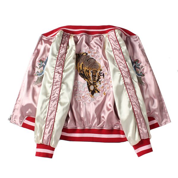 pink embroidered baseball jacket womens and mens double-sided wearing 2019 popular short jacket new loose bomber jackets ladies, Black;brown
pink embroidered baseball jacket womens and mens double-sided wearing 2019 popular short jacket new loose bomber jackets ladies, Black;brown