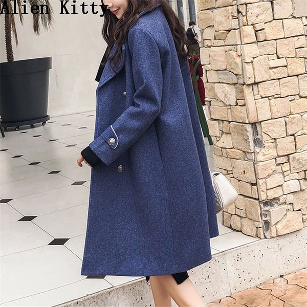 alien kitty woolen cotton comfortable warm double breasted solid soft female coats solid simple fresh fashion winter women coat, Black
alien kitty woolen cotton comfortable warm double breasted solid soft female coats solid simple fresh fashion winter women coat, Black