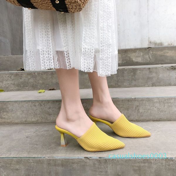 morazora 2019 plus size 34-43 women slippers slip on pointed toe stretch fabric summer ladies shoes high heels slippers female c03, Black
morazora 2019 plus size 34-43 women slippers slip on pointed toe stretch fabric summer ladies shoes high heels slippers female c03, Black