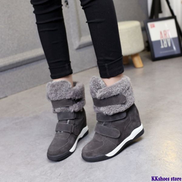 women's snow boots 2020 winter ankle boots for woman warm plush shoes casual hook & loop female hidden heel shoes winter boot, Black
women's snow boots 2020 winter ankle boots for woman warm plush shoes casual hook & loop female hidden heel shoes winter boot, Black