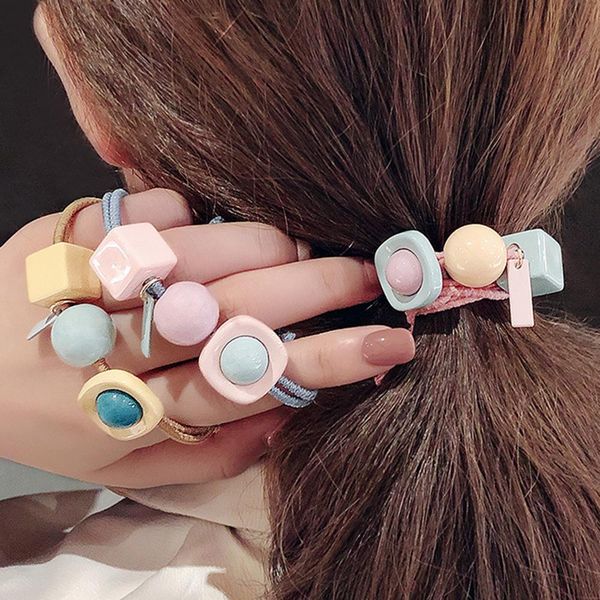 sweet korean style hair ropes women candy color cube ball knotted hair ring rope elastic ponytail holder jewelry, Golden;white
sweet korean style hair ropes women candy color cube ball knotted hair ring rope elastic ponytail holder jewelry, Golden;white
