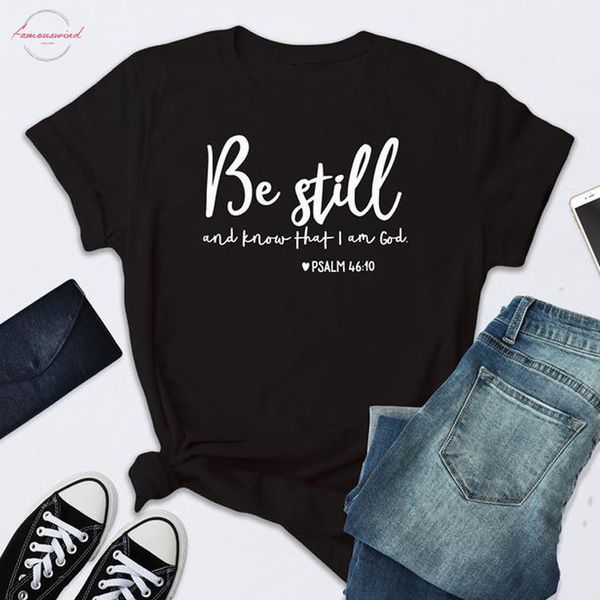 be still and know that i am god t shirt women v neck printed casual summer faith bible verse graphic, White
be still and know that i am god t shirt women v neck printed casual summer faith bible verse graphic, White