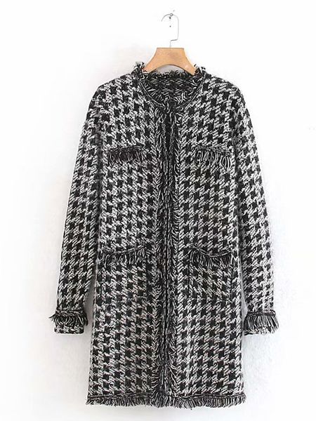 new autumn and winter round neck long-sleeved woolen coat coat british loose in the long section, Black
new autumn and winter round neck long-sleeved woolen coat coat british loose in the long section, Black