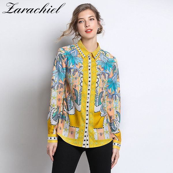 runway designer office elegant blouses 2019 new women's long sleeve flower printed shirt fashion casual shirts blusas mujer, White
runway designer office elegant blouses 2019 new women's long sleeve flower printed shirt fashion casual shirts blusas mujer, White