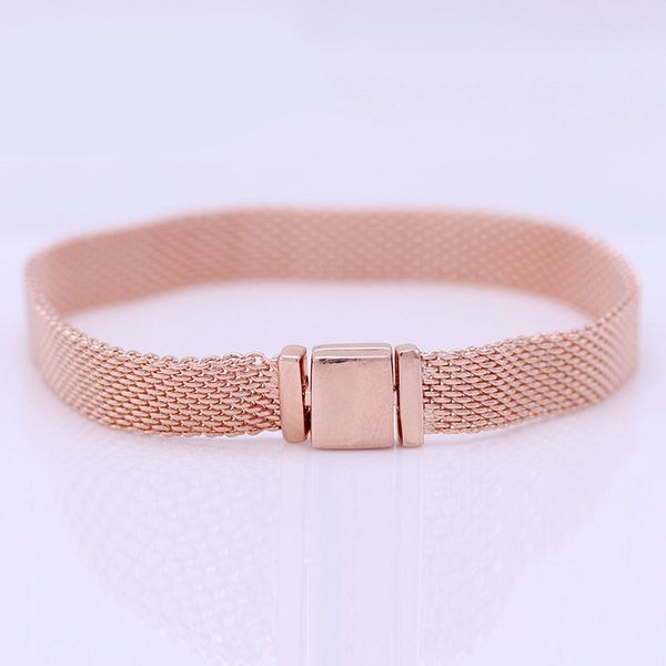 original rose gold woven mesh reflexions bracelets bangle fit 925 sterling silver bead charm bracelet diy europe jewelry, Golden;silver 
original rose gold woven mesh reflexions bracelets bangle fit 925 sterling silver bead charm bracelet diy europe jewelry, Golden;silver
