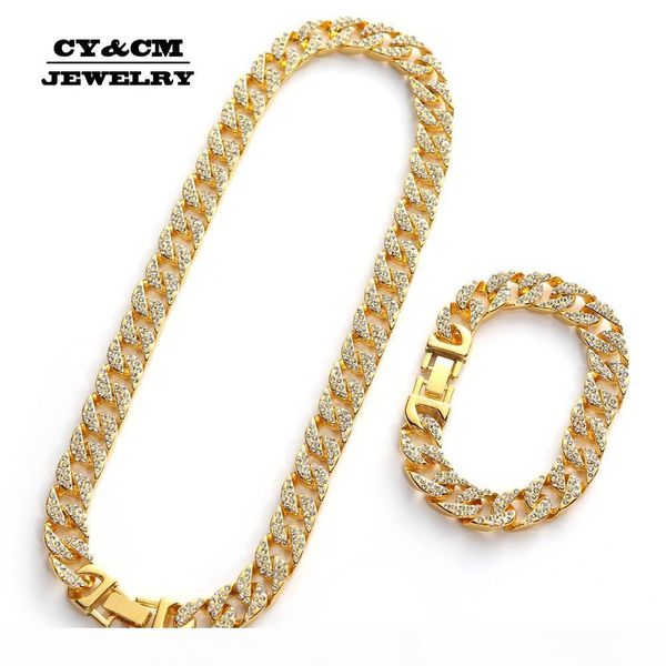 hip hop iced out rhinestone gold silver plating necklaces for mens miami cuban link chain long necklace bracelets jewelry 13mm
hip hop iced out rhinestone gold silver plating necklaces for mens miami cuban link chain long necklace bracelets jewelry 13mm