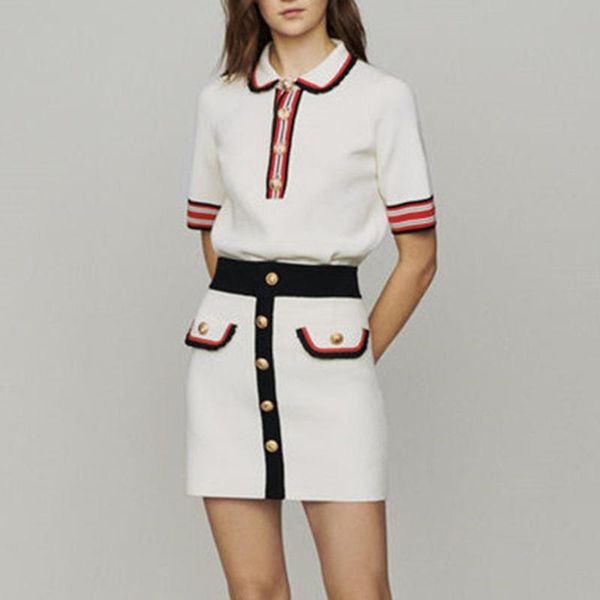 women two piece set and skirt sets 2019 summer turn-down collar knitted short sleeve shirt and high waist skirt sweat suits, White
women two piece set and skirt sets 2019 summer turn-down collar knitted short sleeve shirt and high waist skirt sweat suits, White