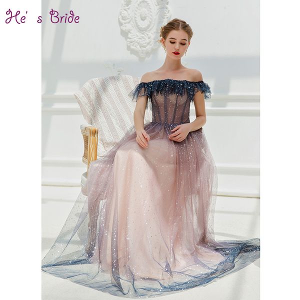he's bride gradient color boat neck sequined pattern floor-length sleeveless formal evening illusion long gown vestido de novia, White;black
he's bride gradient color boat neck sequined pattern floor-length sleeveless formal evening illusion long gown vestido de novia, White;black