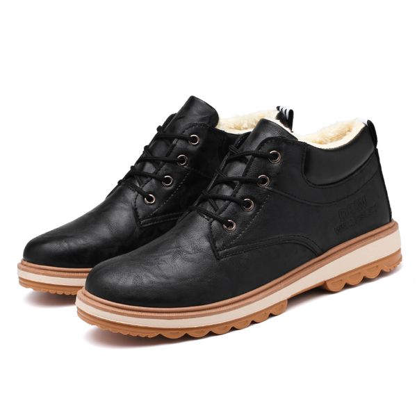men boots outdoor non-slip men shoes snow boots fashion leather shoes fur warm ankle male botas brand motorcycle, Black
men boots outdoor non-slip men shoes snow boots fashion leather shoes fur warm ankle male botas brand motorcycle, Black