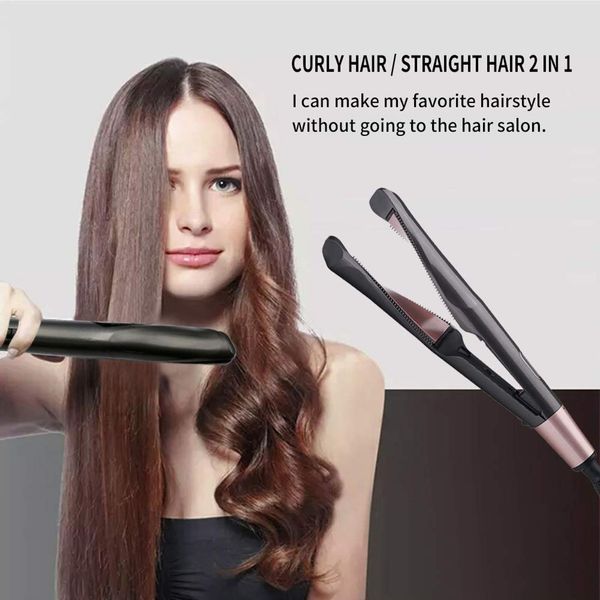 2-in-1 tourmaline ceramic flat iron straight & curl electric hair wave styler lde display five temperatures heating hairstyle
2-in-1 tourmaline ceramic flat iron straight & curl electric hair wave styler lde display five temperatures heating hairstyle