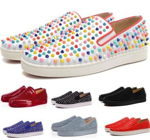 Men Red Bottom Designers Casual Shoes Sneakers Women 2019 Spikes Roller Boat Flats Low Blue Suede Ace Genuine Leather Man Brand Shoes
Men Red Bottom Designers Casual Shoes Sneakers Women 2019 Spikes Roller Boat Flats Low Blue Suede Ace Genuine Leather Man Brand Shoes