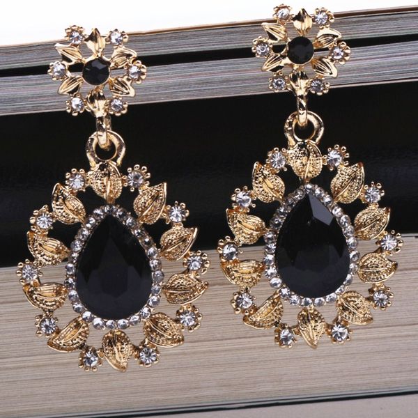 long black crystal water drop earrings cz vintage geometric gold drop rhinestone dangle earrings for women brincos party jewelry, Silver
long black crystal water drop earrings cz vintage geometric gold drop rhinestone dangle earrings for women brincos party jewelry, Silver