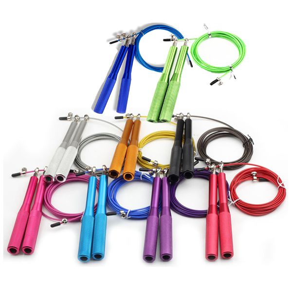 jump ropes adjustable speed rope ball bearing aluminum handle stainless steel cable sport skipping fitness equipment
jump ropes adjustable speed rope ball bearing aluminum handle stainless steel cable sport skipping fitness equipment