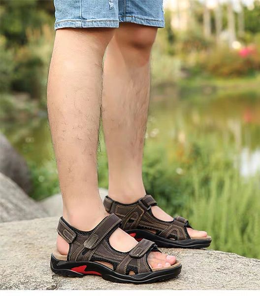 new hand-sewn fashion breathable men's sandals leather summer beach shoes men's slippers casual shoes plus size 39-48, Black
new hand-sewn fashion breathable men's sandals leather summer beach shoes men's slippers casual shoes plus size 39-48, Black