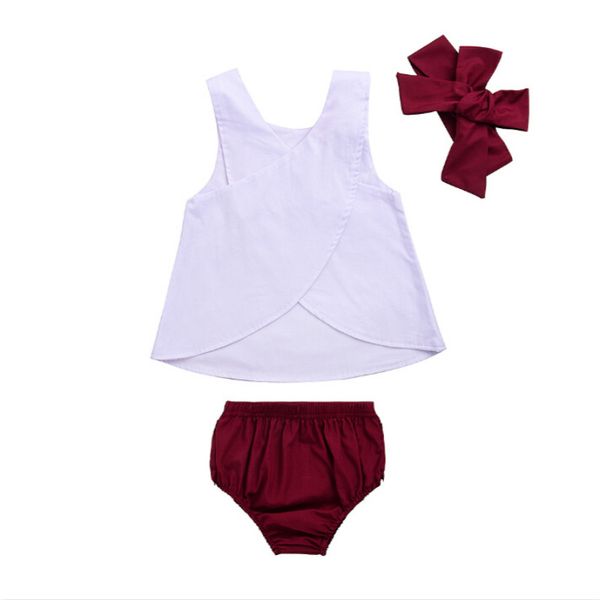 back cross 3pcs trendy infant toddler kids baby girl sleeveless shorts ruched bottoms bow headband sweet kids clothes, White
back cross 3pcs trendy infant toddler kids baby girl sleeveless shorts ruched bottoms bow headband sweet kids clothes, White