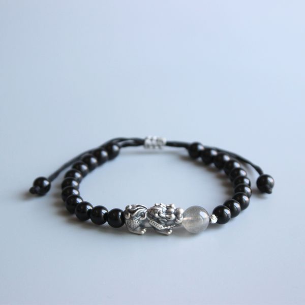 wholesale chinese traditional pixiu dragon charm black obsidian bead bracelet for men women lucky rope jewelry size adjustable, Golden;silver
wholesale chinese traditional pixiu dragon charm black obsidian bead bracelet for men women lucky rope jewelry size adjustable, Golden;silver