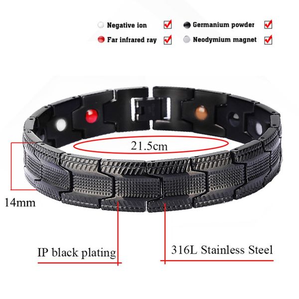 magnetic wristband healing bracelet stainless steel magnetic therapy bracelet sports protective gear therapy tool, Black;red
magnetic wristband healing bracelet stainless steel magnetic therapy bracelet sports protective gear therapy tool, Black;red