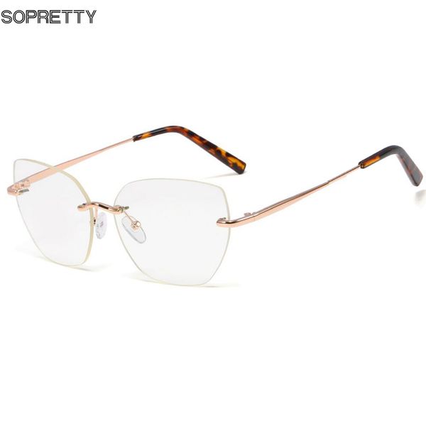 women rimless alloy glasses frame, women ultralight cat eye eyeglasses frames, prescription presbyopia myopia optical glass f215, Black
women rimless alloy glasses frame, women ultralight cat eye eyeglasses frames, prescription presbyopia myopia optical glass f215, Black