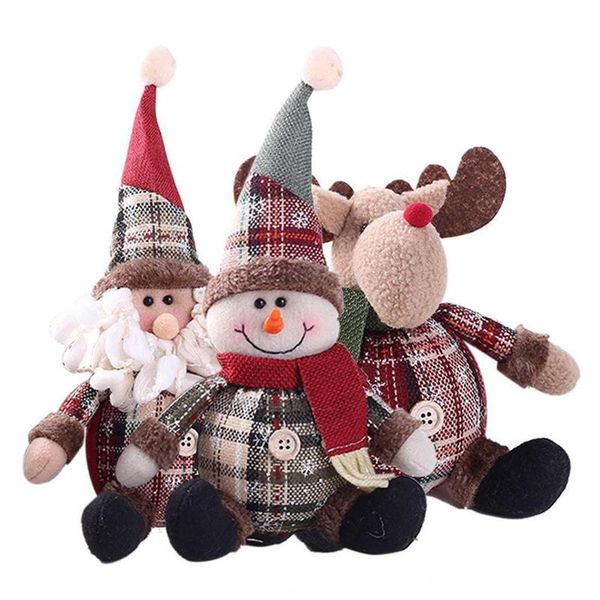 three patterns selling cute santa snowman deer shaped doll christmas festival gift doll christmas tree hanging ornament
three patterns selling cute santa snowman deer shaped doll christmas festival gift doll christmas tree hanging ornament