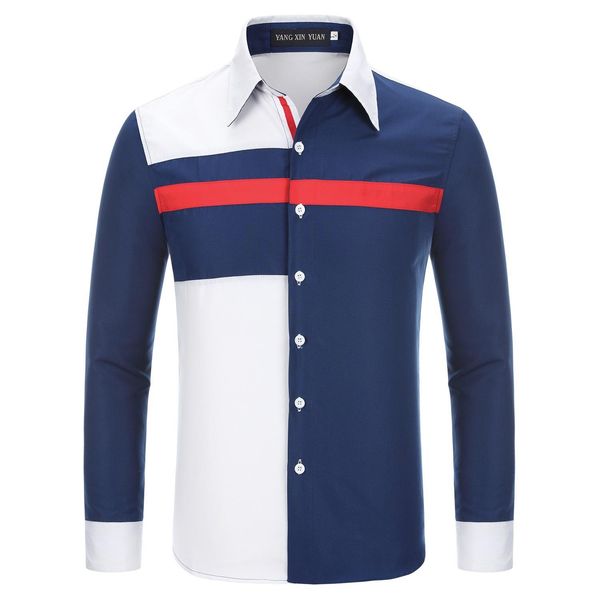 2018 new spring and summer three color patchwork leisure men's long sleeved shirt stand collar shirt
2018 new spring and summer three color patchwork leisure men's long sleeved shirt stand collar shirt