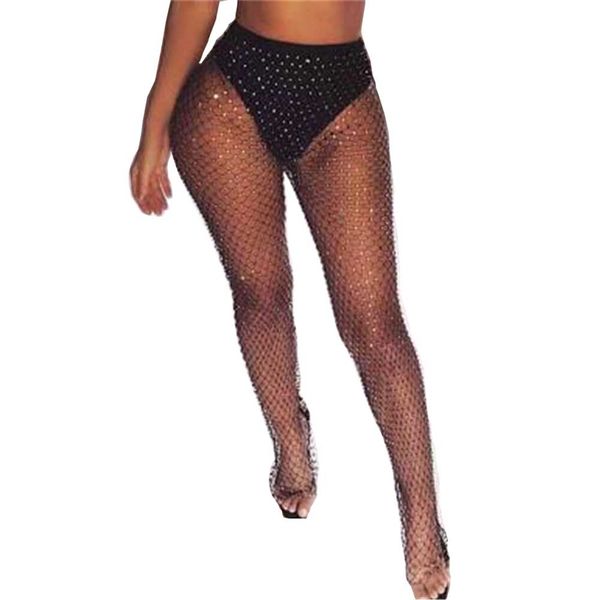 women pants fishnet rhinestone pants holiday party clubwear beach trousers hollow out streetwear high waist ladies trousers, Black;white
women pants fishnet rhinestone pants holiday party clubwear beach trousers hollow out streetwear high waist ladies trousers, Black;white