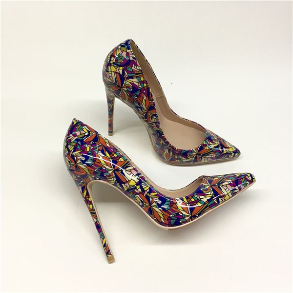 2019 fashion women lady multi print patent leather poined toes high heels shoes wedding pumps shoes 12cm 10cm 8cm, Black
2019 fashion women lady multi print patent leather poined toes high heels shoes wedding pumps shoes 12cm 10cm 8cm, Black