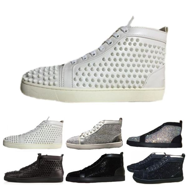 classics studded spikes casual flats red bottom luxury shoes mens womens party designer sneakers lovers genuine leather shoes, Black
classics studded spikes casual flats red bottom luxury shoes mens womens party designer sneakers lovers genuine leather shoes, Black