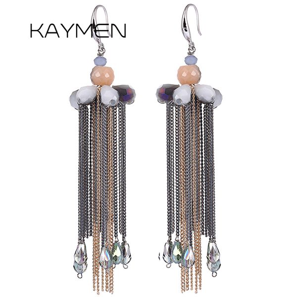 new arrival handmade weaving crystal beads and 2 color chains tassels dangle drop earrings for women party wedding jewelry, Silver
new arrival handmade weaving crystal beads and 2 color chains tassels dangle drop earrings for women party wedding jewelry, Silver