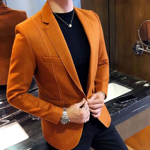 men wool blend blazer men 3 solid color, black grey orange business casual mens vintage blazer suit jacket male suit coat 5xl, White;black
men wool blend blazer men 3 solid color, black grey orange business casual mens vintage blazer suit jacket male suit coat 5xl, White;black