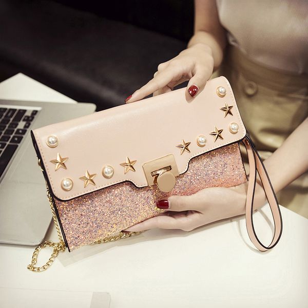 kyyslo rivet chain handbag korean version of personality fashion women shoulder messenger bag wild temperament ladies clutch bag
kyyslo rivet chain handbag korean version of personality fashion women shoulder messenger bag wild temperament ladies clutch bag