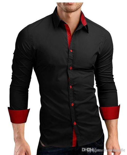 mens clothing hombres single breasted casual shirts long sleeved spring tees, White;black
mens clothing hombres single breasted casual shirts long sleeved spring tees, White;black