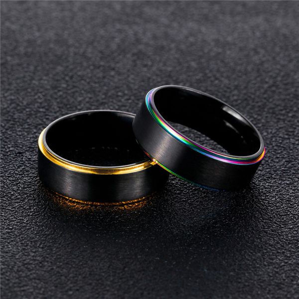 2020 new 316l stainless steel finger ring men 7mm width cool dull polished multicolor biker rings engraved jewelry, Silver
2020 new 316l stainless steel finger ring men 7mm width cool dull polished multicolor biker rings engraved jewelry, Silver