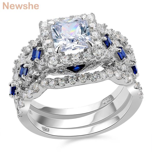 newshe 2.2 ct 3 шт твердые 925 стерлингового серебра halo обручальное кольцо наборы принцесса cut cz синий боковой камень классические ювели, Slivery;golden
newshe 2.2 ct 3 шт твердые 925 стерлингового серебра halo обручальное кольцо наборы принцесса cut cz синий боковой камень классические ювели, Slivery;golden