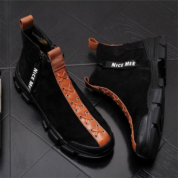 men's fashion sneakers suede leather footwear comfortable autumn boots shoes 6#20/10d50, Black
men's fashion sneakers suede leather footwear comfortable autumn boots shoes 6#20/10d50, Black