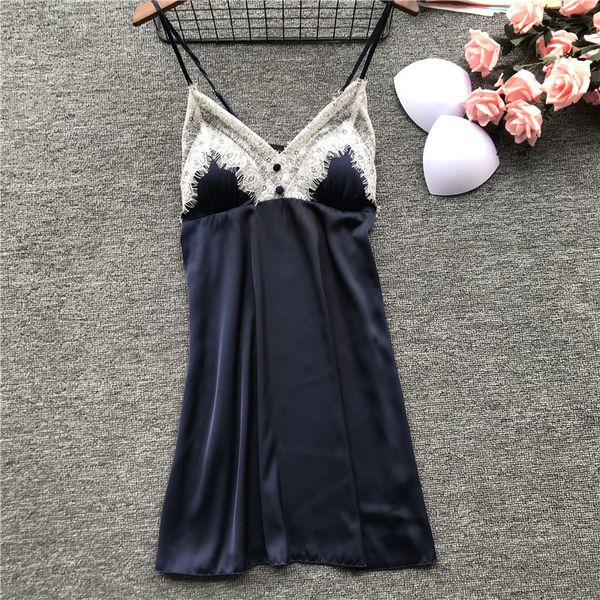 daeyard silk nightgown women spring summer spaghetti straps nightdress lace trim babydoll mini dress sleepwear home wear, Black;red
daeyard silk nightgown women spring summer spaghetti straps nightdress lace trim babydoll mini dress sleepwear home wear, Black;red