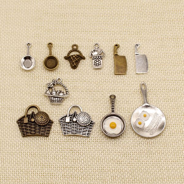 60 pieces silver charm or pendants jewelry making kitchenware pan basket hj098, Bronze;silver
60 pieces silver charm or pendants jewelry making kitchenware pan basket hj098, Bronze;silver